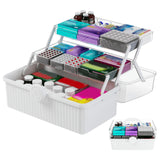 Maxbell Home Medicine Box Large Capacity First Aid Kits for Arts Crafts Cosmetic Car
