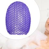 Maxbell Honeycomb Cleaning Bath Gloves Bath Washcloth Scrubber Reusable Scrub Gloves purple