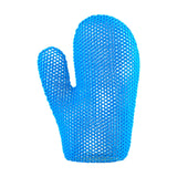 Maxbell Honeycomb Cleaning Bath Gloves Bath Washcloth Scrubber Reusable Scrub Gloves blue Finger