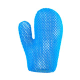 Maxbell Honeycomb Cleaning Bath Gloves Bath Washcloth Scrubber Reusable Scrub Gloves blue Finger