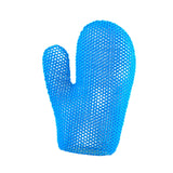 Maxbell Honeycomb Cleaning Bath Gloves Bath Washcloth Scrubber Reusable Scrub Gloves blue Finger