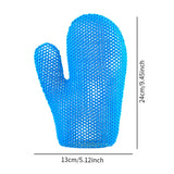 Maxbell Honeycomb Cleaning Bath Gloves Bath Washcloth Scrubber Reusable Scrub Gloves blue Finger