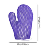 Maxbell Honeycomb Cleaning Bath Gloves Bath Washcloth Scrubber Reusable Scrub Gloves purple Figure