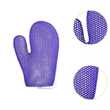 Maxbell Honeycomb Cleaning Bath Gloves Bath Washcloth Scrubber Reusable Scrub Gloves purple Figure