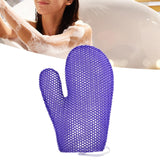 Maxbell Honeycomb Cleaning Bath Gloves Bath Washcloth Scrubber Reusable Scrub Gloves purple Figure