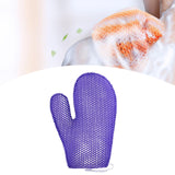 Maxbell Honeycomb Cleaning Bath Gloves Bath Washcloth Scrubber Reusable Scrub Gloves purple Figure