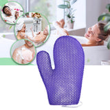 Maxbell Honeycomb Cleaning Bath Gloves Bath Washcloth Scrubber Reusable Scrub Gloves purple Figure