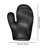 Maxbell Honeycomb Cleaning Bath Gloves Bath Washcloth Scrubber Reusable Scrub Gloves black Figure