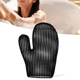 Maxbell Honeycomb Cleaning Bath Gloves Bath Washcloth Scrubber Reusable Scrub Gloves black Figure