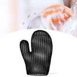 Maxbell Honeycomb Cleaning Bath Gloves Bath Washcloth Scrubber Reusable Scrub Gloves black Figure