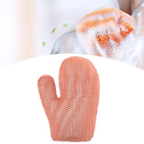 Maxbell Honeycomb Cleaning Bath Gloves Bath Washcloth Scrubber Reusable Scrub Gloves pink Figure