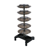 Maxbell Salon Trolley with Wheels Space Saving Auxiliary Beauty Shop Equipment Black