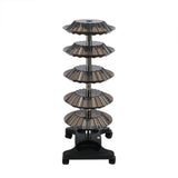 Maxbell Salon Trolley with Wheels Space Saving Auxiliary Beauty Shop Equipment Black