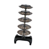 Maxbell Salon Trolley with Wheels Space Saving Auxiliary Beauty Shop Equipment Black