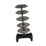 Maxbell Salon Trolley with Wheels Space Saving Auxiliary Beauty Shop Equipment Black