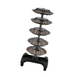 Maxbell Salon Trolley with Wheels Space Saving Auxiliary Beauty Shop Equipment Black