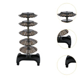 Maxbell Salon Trolley with Wheels Space Saving Auxiliary Beauty Shop Equipment Black