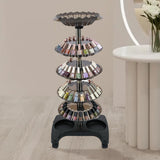 Maxbell Salon Trolley with Wheels Space Saving Auxiliary Beauty Shop Equipment Black