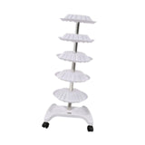 Maxbell Salon Trolley with Wheels Storage Tray Auxiliary Beauty Shop Equipment White