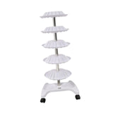 Maxbell Salon Trolley with Wheels Storage Tray Auxiliary Beauty Shop Equipment White