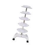 Maxbell Salon Trolley with Wheels Storage Tray Auxiliary Beauty Shop Equipment White