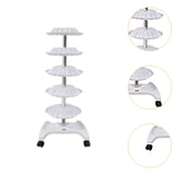 Maxbell Salon Trolley with Wheels Storage Tray Auxiliary Beauty Shop Equipment White