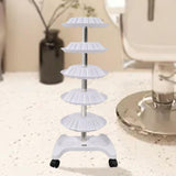 Maxbell Salon Trolley with Wheels Storage Tray Auxiliary Beauty Shop Equipment White