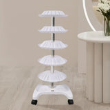 Maxbell Salon Trolley with Wheels Storage Tray Auxiliary Beauty Shop Equipment White