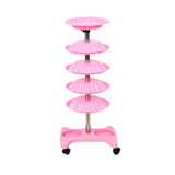 Maxbell Salon Trolley Multifunctional Organizer Storage Tray Auxiliary Vertical Pink