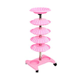 Maxbell Salon Trolley Multifunctional Organizer Storage Tray Auxiliary Vertical Pink