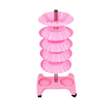 Maxbell Salon Trolley Multifunctional Organizer Storage Tray Auxiliary Vertical Pink