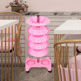 Maxbell Salon Trolley Multifunctional Organizer Storage Tray Auxiliary Vertical Pink