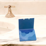 Maxbell 50x Soap Sheets for Hand Washing Mini Soap Paper for Indoor Hiking Traveling blue