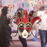 Maxbell Mardi Gras Mask Carnival Mask Prom Mask Stage Performance Costume Props Red