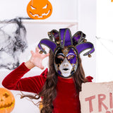 Maxbell Mardi Gras Mask Carnival Mask Prom Mask Stage Performance Costume Props Violet