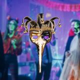 Maxbell Mardi Gras Mask Lady Wall Art Stage Show Birthday Headgear Club Cosplay Mask Black