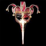 Maxbell Mardi Gras Mask Lady Wall Art Stage Show Birthday Headgear Club Cosplay Mask Red