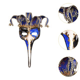 Maxbell Mardi Gras Mask Lady Wall Art Stage Show Birthday Headgear Club Cosplay Mask Blue