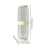 Maxbell Toothbrush Container Portable Toothpaste Storage Toothbrush Case for Camping 2Pcs Yellow