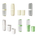 Maxbell Toothbrush Container Portable Toothpaste Storage Toothbrush Case for Camping 2Pcs Yellow