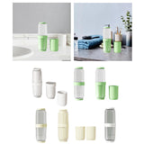 Maxbell Toothbrush Container Portable Toothpaste Storage Toothbrush Case for Camping 2Pcs Yellow