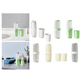 Maxbell Toothbrush Container Portable Toothpaste Storage Toothbrush Case for Camping 2Pcs Yellow