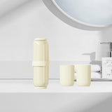Maxbell Toothbrush Container Portable Toothpaste Storage Toothbrush Case for Camping 4Pcs Yellow