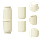 Maxbell Toothbrush Container Portable Toothpaste Storage Toothbrush Case for Camping 4Pcs Yellow