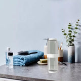 Maxbell Toothbrush Container Portable Toothpaste Storage Toothbrush Case for Camping 2Pcs White Gray