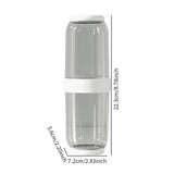 Maxbell Toothbrush Container Portable Toothpaste Storage Toothbrush Case for Camping 2Pcs White Gray