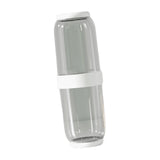 Maxbell Toothbrush Container Portable Toothpaste Storage Toothbrush Case for Camping 2Pcs White Gray