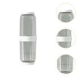 Maxbell Toothbrush Container Portable Toothpaste Storage Toothbrush Case for Camping 2Pcs White Gray