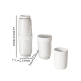 Maxbell Toothbrush Container Portable Toothpaste Storage Toothbrush Case for Camping 4Pcs White Gray