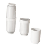 Maxbell Toothbrush Container Portable Toothpaste Storage Toothbrush Case for Camping 4Pcs White Gray